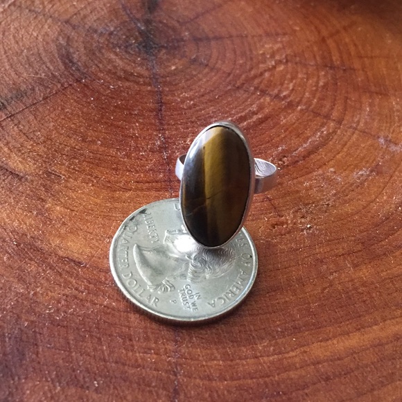 Sterling cats eye ring - Picture 6 of 6